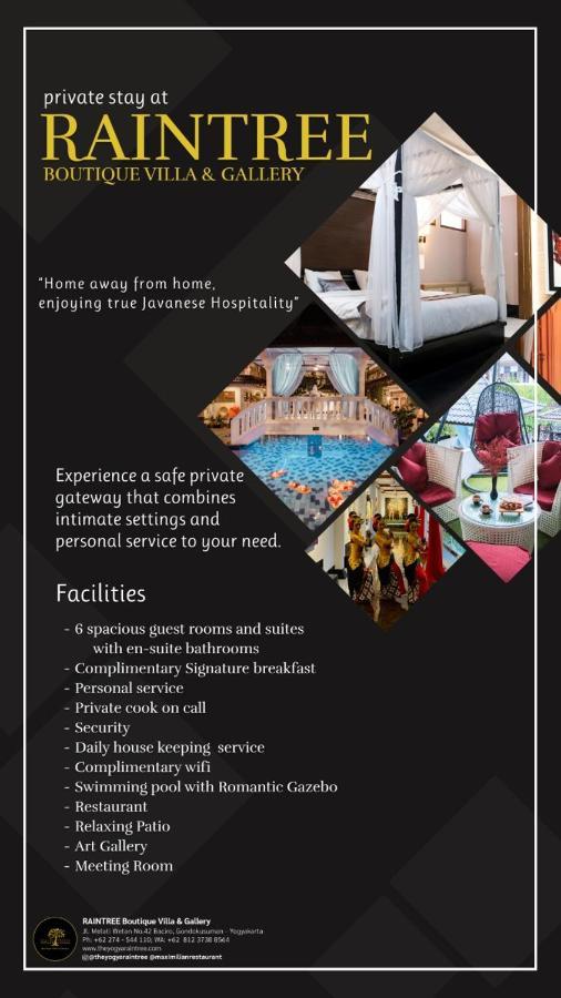 יוגיאקרטה Raintree Boutique Villa & Gallery מראה חיצוני תמונה